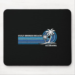 Retro Vintage Family Vacation Alabama Gulf Shores Mouse Pad