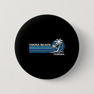 Retro Vintage Family Vacation Florida Cocoa Beach Button