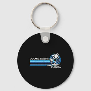 Retro Vintage Family Vacation Florida Cocoa Beach Keychain