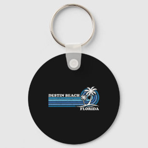 Retro Vintage Family Vacation Florida Destin Beach Keychain