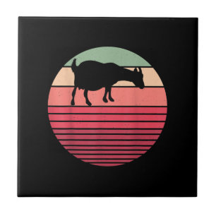 Retro Vintage Farmer Farm Animal Goat Lover Gifts Ceramic Tile