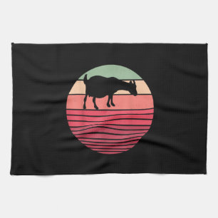 Retro Vintage Farmer Farm Animal Goat Lover Gifts Kitchen Towel