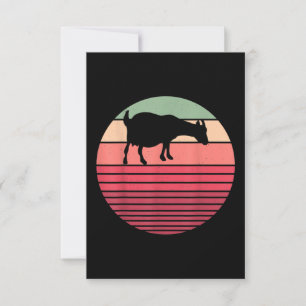 Retro Vintage Farmer Farm Animal Goat Lover Gifts RSVP Card