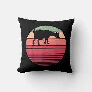 Retro Vintage Farmer Farm Animal Goat Lover Gifts Throw Pillow