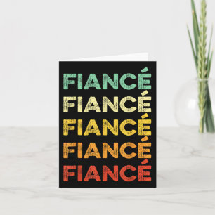 Retro Vintage Fiancé Future Mr Groom Engagement Ba Card