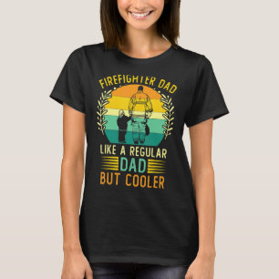 Retro Vintage Firefighter Dad Father's Day Fireman T-Shirt