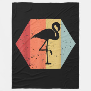 Retro Vintage Flamingo Cute Flamingo Lover Fleece Blanket