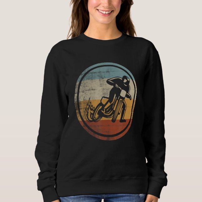 Retro Vintage Flat Track Racing Sweatshirt (Front)