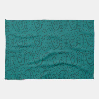 Dark Teal Kitchen Towels Zazzle Retro Vintage Fl Dark Teal Kitchen Towels