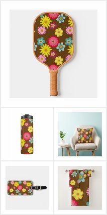 Retro vintage floral print