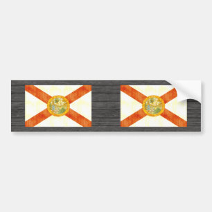 Retro Vintage Florida Flag Bumper Sticker