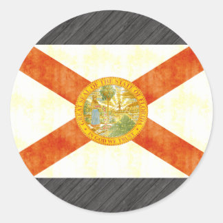 Retro Vintage Florida Flag Classic Round Sticker