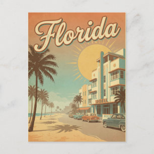 retro vintage Florida Postcard