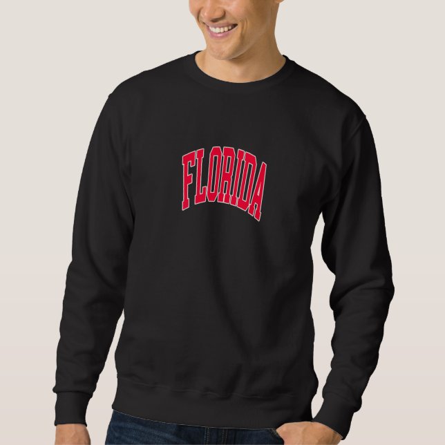 Retro Vintage Florida State Distressed Souvenir   Sweatshirt (Front)