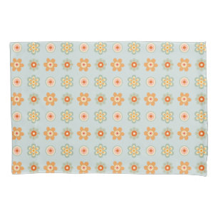 Retro Vintage Flower Pattern Floral Daisy Pillow Case