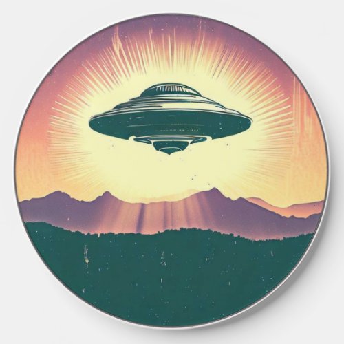 Retro Vintage Flying Saucer Wireless Charger