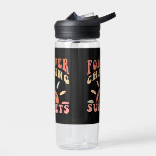 Retro Vintage Forever Chasing Sunsets Summer Vacat Water Bottle