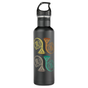 Retro Vintage French Horn Player French Hornist1 Stainless Steel Water Bottle
