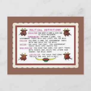 Retro vintage funny politics for cowboys postcard