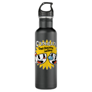 Retro Vintage Game Cuphead Run And Shoot Gift For Stainless Steel Water Bottle