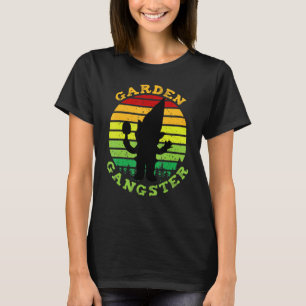 Retro Vintage Garden Gangster Gardening Gnome 2 T-Shirt