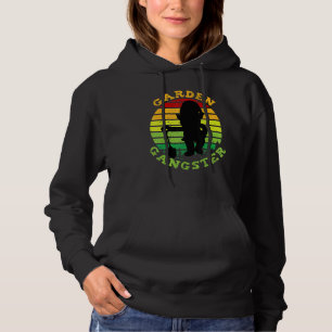 Retro Vintage Garden Gangster Gardening Gnome 3 Hoodie