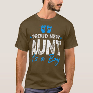 Retro Vintage Gender Reveal Proud New Aunt It's A  T-Shirt