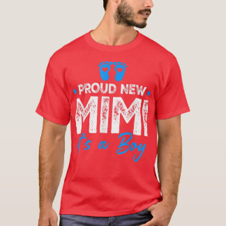 Retro Vintage Gender Reveal Proud New Mimi It's A T-Shirt