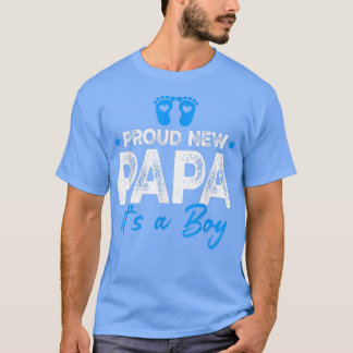 Retro Vintage Gender Reveal Proud New Papa It's A T-Shirt