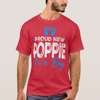 Retro Vintage Gender Reveal Proud New Poppie It's  T-Shirt