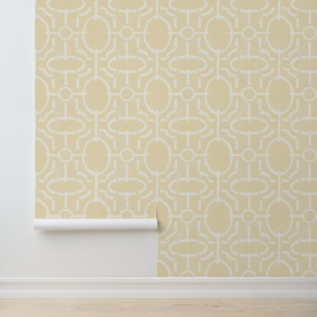 Retro vintage geometric boho pattern wallpaper  (Application)