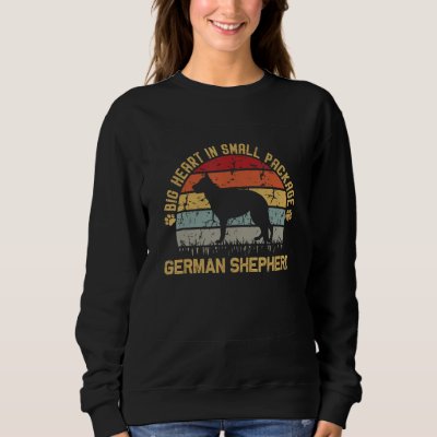 Retro Vintage German Shepherd  Pet Dog Dad Mom Big Sweatshirt