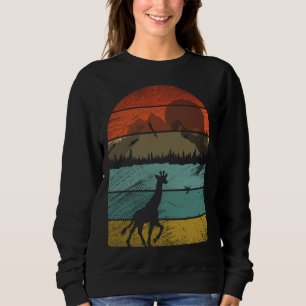 Retro vintage Giraffe  and cute animal  4 Sweatshirt