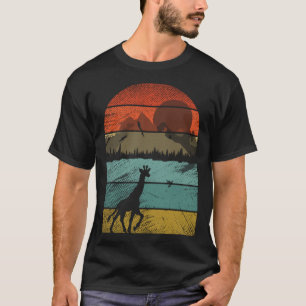 Retro vintage Giraffe  and cute animal  4 T-Shirt
