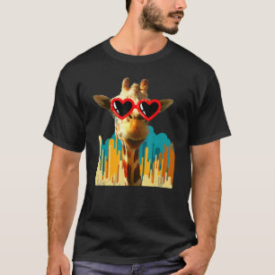 Retro Vintage Giraffe Sunglasses  for Animal T-Shirt