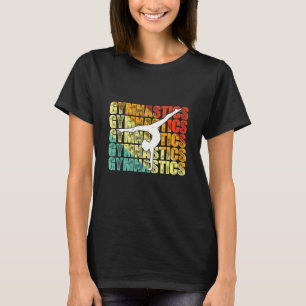 Retro Vintage Girls Gymnastics Female Gymnast Danc T-Shirt