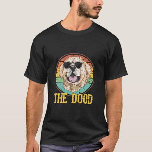 Retro Vintage Goldendoodle The Dood Dog  T_Shirt