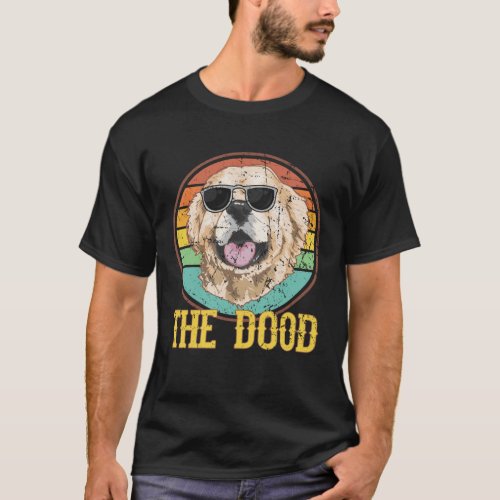 Retro Vintage Goldendoodle The Dood Dog T_Shirt