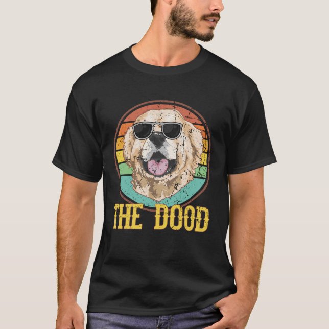 Retro Vintage Goldendoodle The Dood Dog T-Shirt (Front)
