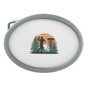 Retro Vintage Golf Disk Playing Belt Buckle