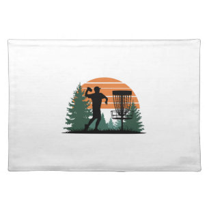 Retro Vintage Golf Disk Playing Cloth Placemat