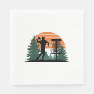 Retro Vintage Golf Disk Playing Napkins