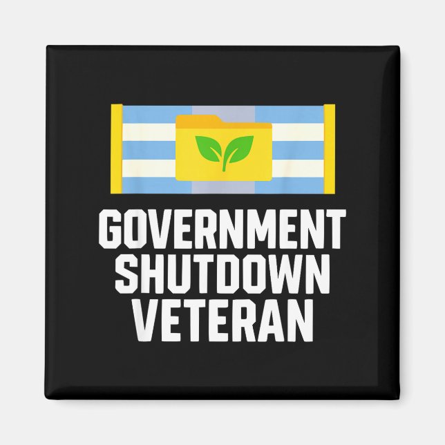 Retro Vintage Government Shutdown Veteran  Magnet (Front)