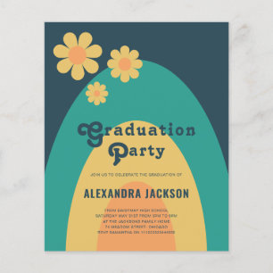 Retro Vintage Graduation Party Budget Flyer
