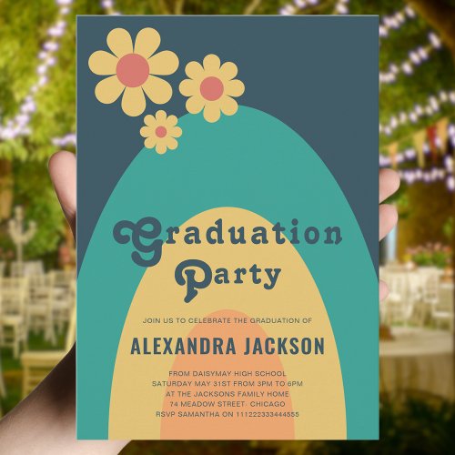 Retro Vintage Graduation Party Invitation