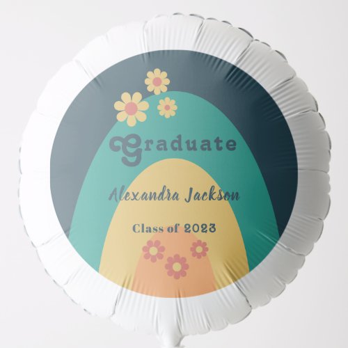 Retro Vintage Graduation Party Personalized  Balloon