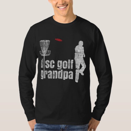 Retro Vintage Grandpa Disc Golf Frisbee Frolf T_Shirt