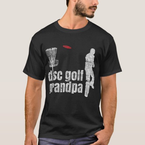 Retro Vintage Grandpa Disc Golf Frisbee Frolf T_Shirt