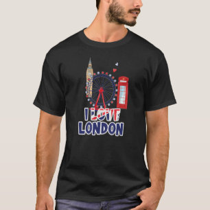 Retro Vintage Graphic I love London City England S T-Shirt