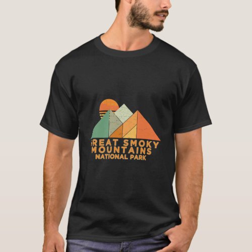 Retro Vintage Great Smoky Mountains National Park T_Shirt
